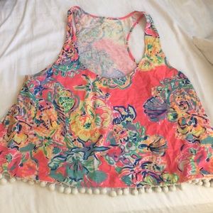 Lily Pulitzer Cropped Racerback Tank